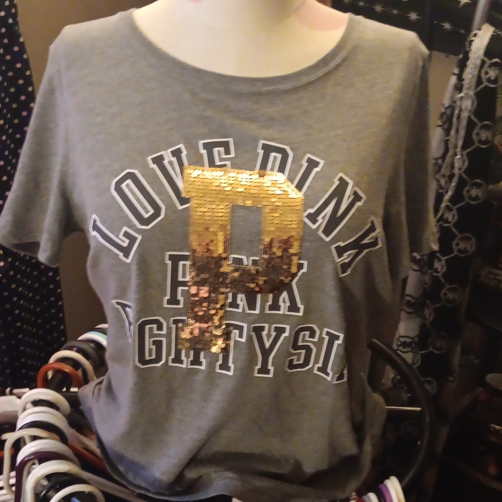 Pink bling tee
